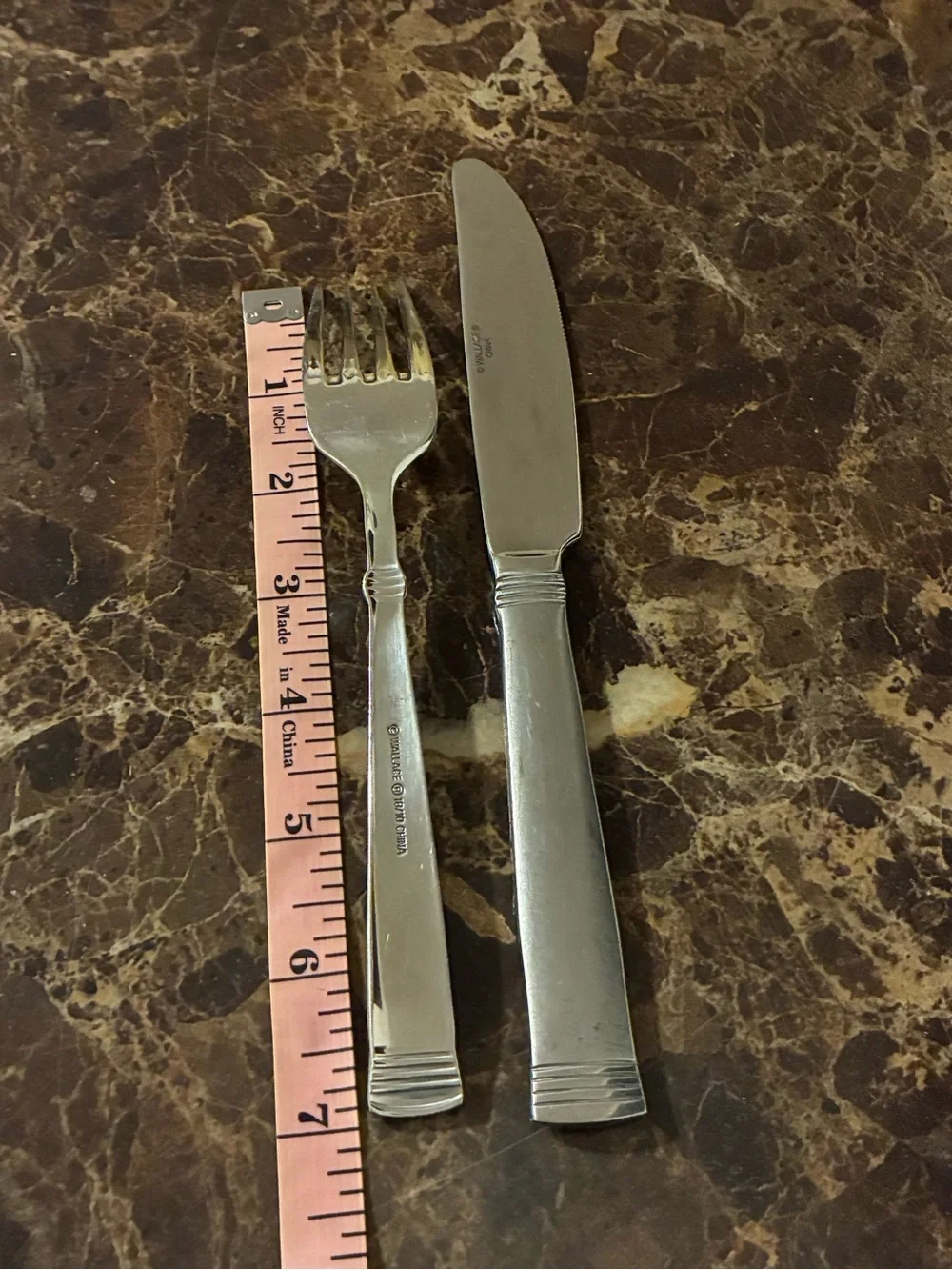 Wallace Napoli Frost Stainless Steel Knife and Salad Fork Set